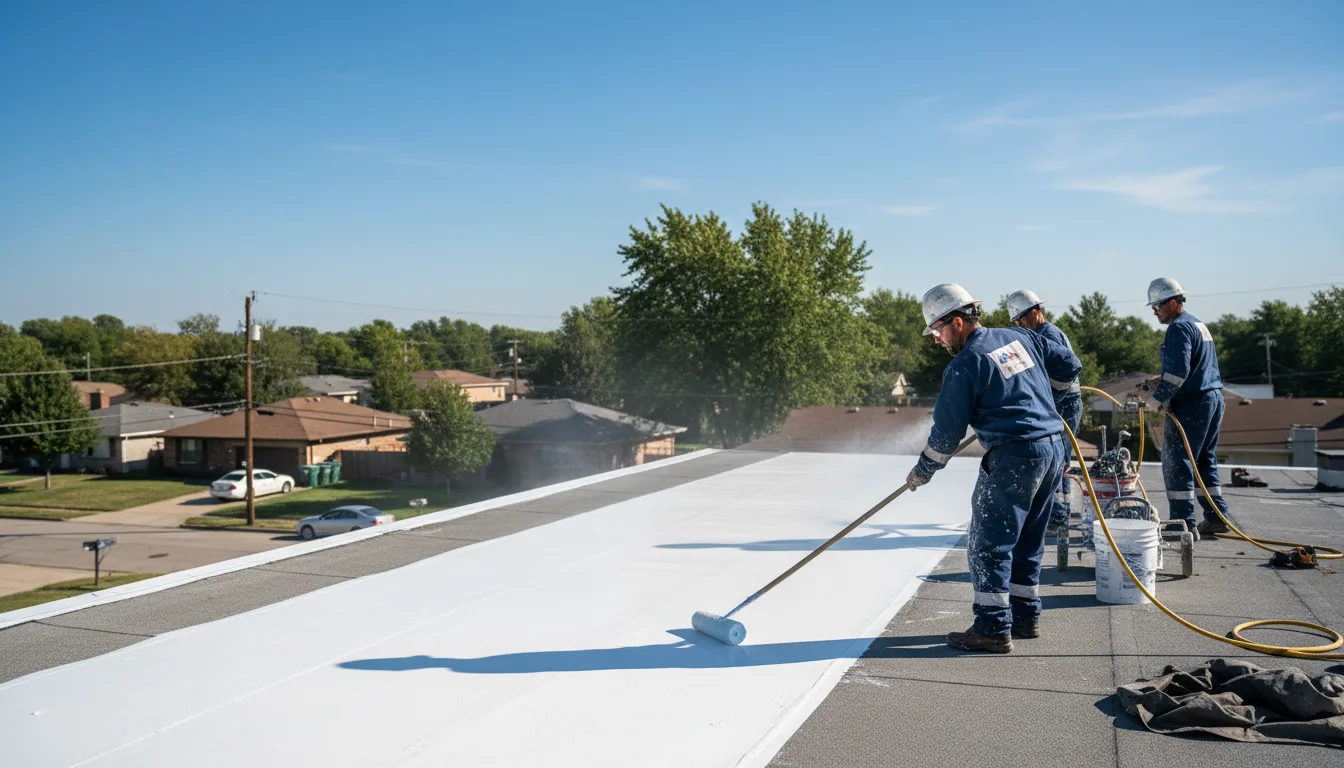 Commercial roof coating in Fox River Grove, IL near me